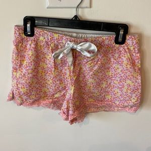 Victoria’s Secret extra small sleep shorts, pink orange yellow and white